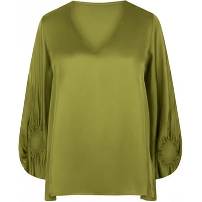 EsQualo Blouse Wide Sleeve Lime Maat: 36 | Longsleeves Outlet | Dames | Groen