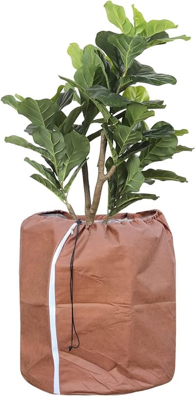 Thermo Pot Beschermhoes voor Planten - Winterbescherming met Trekkoord 50 x 45 cm, Ideaal voor Potplanten en Tuinplanten