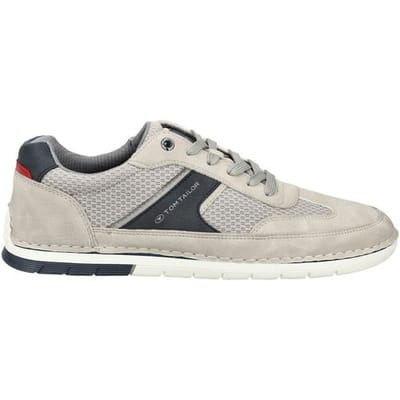 Tom Tailor - Sneakers met mesh inzetstukken - Maat 41 - stone