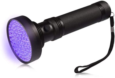 Ynkkvre - LED UV Zaklamp - UV Blacklight Urine Vlek Detector voor Huisdieren - 100 LED Kralen met Polsriem - UV Lichtlamp voor Vlekken en Stofdetectie