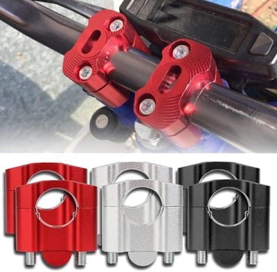 Stuurverhogers Motorfiets - Bar Klem Mount - Comfortabel Rijden - Universeel Verstelbaar - 22/28 mm - Zwart