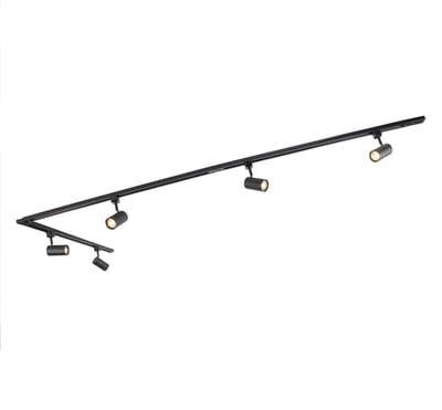 QAZQA Rail - - 5 lichts - L 2860 mm - zwart