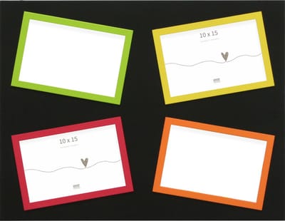Deknudt Frames multifotolijst S67JK2 P4 - zwart - rand - 4x foto 10x15