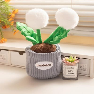 30cm Gepotte Paardenbloem Pluche Speelgoed Bloempot Groene Plant Gevuld Als Echt Bruin Grijs Wit Pot Pluche Speeltje Huisdecoratie Vriendin Cadeau