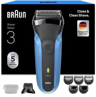 Braun Series 3 Elektrisch Scheerapparaat - Nat & Droog Gebruik - 310BT - Blauw