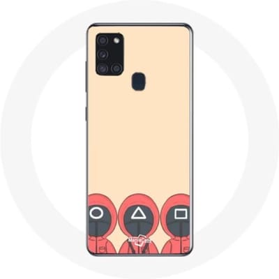 Samsung Galaxy A21S hoesje Squid Game Masks Square Triangle en Circle Fan Art