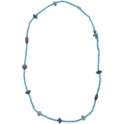 Behave – Lange ketting blauw – Vintage look – Bohemian accessoire