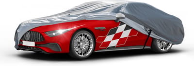 Walser Premium Dekzeil voor auto All Weather Plus - autozeil volledige garage Maat 2 Auto grijs