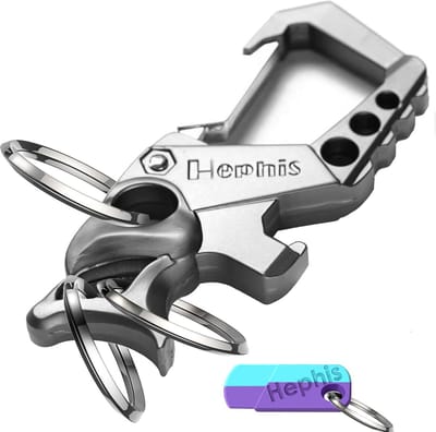 Robuuste Sleutelhanger met Flesopener en Karabijnhaak