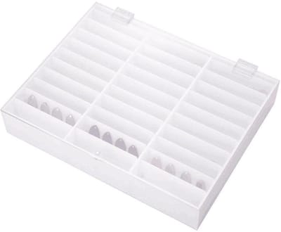 Dailygoods- Opbergdoos 30 Gaten - Opbergdoos voor Nail Art - Opbergdoos voor Decoraties - Lichtgewicht - Duurzaam Hard Plastic - Compact - Opbergcontainer