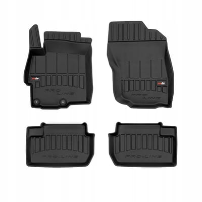 FROGUM PROLINE 3D Set - Rubberen Automatten + Kofferbakmat - Geschikt voor MITSUBISHI Lancer VIII Sportback (2007-2016) - Hoge laadvloer - Zonder Subwoofer - Zwart