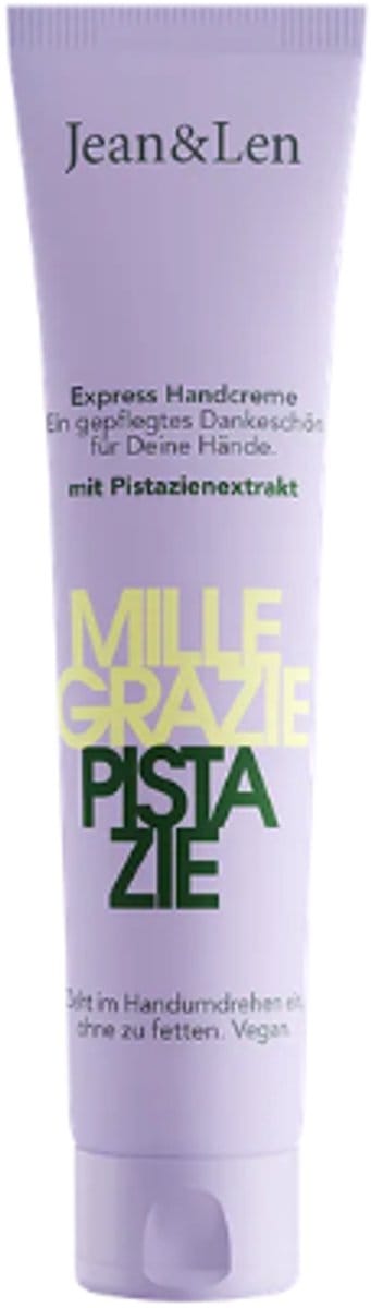 Jean & Len Handcrème Mille Grazie Pistazie - 75 ml | Met Sheaboter & Pistachegeur - Hydraterende Handverzorging - Vegan