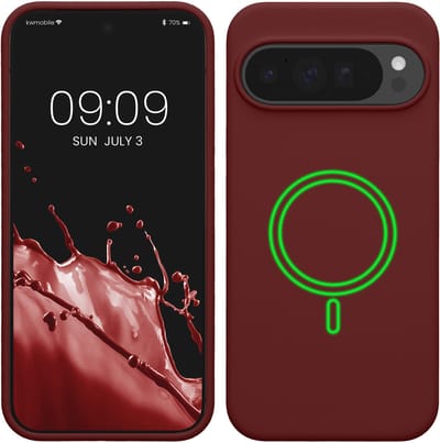 kwmobile telefoonhoesje geschikt voor Google Pixel 10 Pro XL - Hoesje met magneet compatibel met MagSafe - Smartphone case in bordeaux-violet