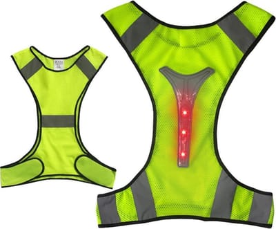 *** 3x Reflecterend Hardloopvest - Veiligheidsvest - Hardlopen - Verlichting - LED - Zichtbaarheid - Joggen - Wandelen - Fietsen - van Heble®***