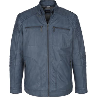 Babista herren Leren Jack - 48 - blauw - Plus Size