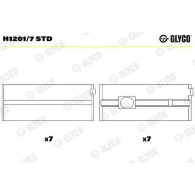 Hoofdlager GLYCO H1201/7 STD