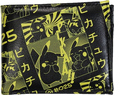 Pokémon Pikachu Portemonnee zwart-geel - Polyurethaan - Anime, Fan merch, Gaming, Nintendo