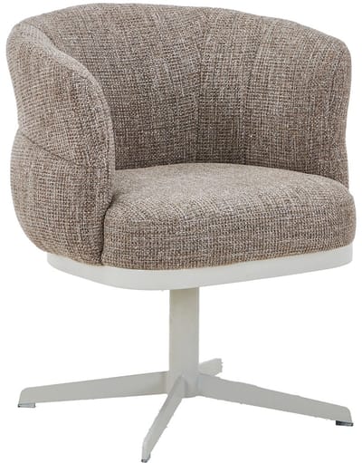 DÉJA Living Eetkamerstoel Maribel - Taupe/Beige - Draaibaar - Set van 2