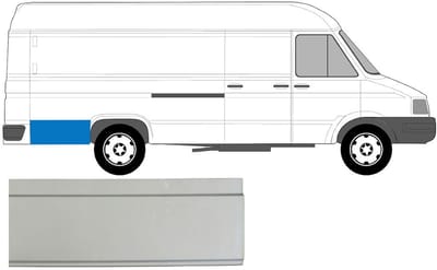 Reparatiepaneel achterspatbord voor Iveco Daily 1990-1999 / Links = Rechts