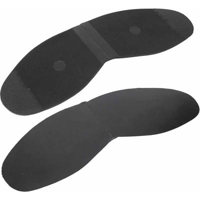 Chaussures en cuir, semelles extérieures en caoutchouc résistantes à l'usure, réparation de chaussures faites à la main, demi-semelles (Avant-pied noir) noir