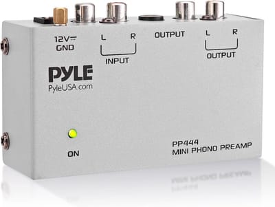 Mini Phono Voorversterker - Audiop Voorversterker voor Platenspelers met RCA Input & Output