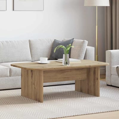 vidaXL - Salontafel - Artisan - Eiken - 93 - x - 53 - x - 33 - cm - Bewerkt - hout