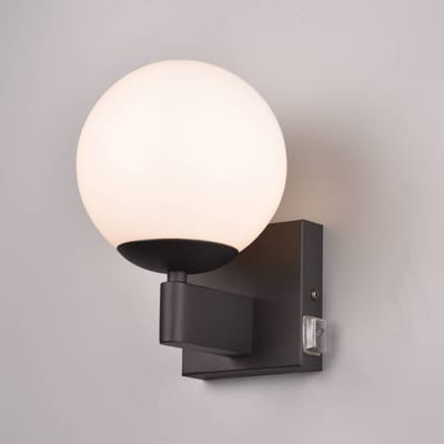 TRIO KULA - Wandlamp - Zwart mat - excl. 1x E14 10W - IP44 - Geschikt voor badkamer