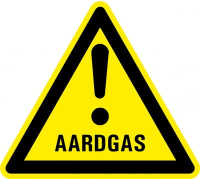 Waarschuwingsbord let op aardgas 300 mm