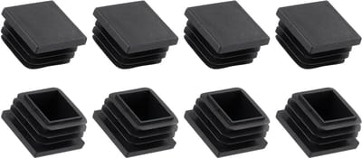 Vierkante Tube Eindkappen 30 x 30mm - 8 Stuks Plastic Pluggen voor Bescherming van Meubels en Hekwerk met Draadvleugel Blinde Kappen