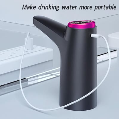 Elektrische Waterpomp - Flessenpomp Water - Water Tappen Buiten - Oplaadbaar Stil Ontwerp - Universeel Compatibel - Zwart