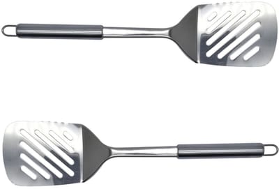 Set van 2 geperforeerde roestvrijstalen keukenspaten 33 cm Fackelmann Elemental