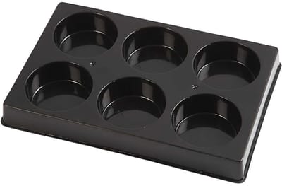 Waterverf palet, d 44 mm, afm 11x16 cm, zwart, 1 stuk