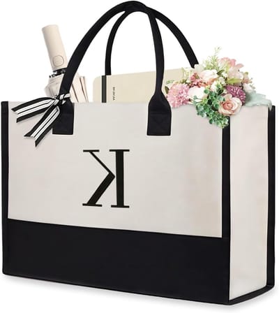 Duurzame Canvas Strandtas, Multifunctionele Tote Bag voor Werk en Winkelen, Persoonlijke Cadeaus voor Moeders en Vrienden