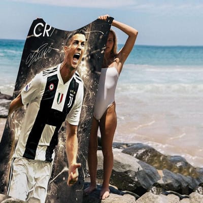 1 stuks C-Cristiano R-Ronaldo CR7 Microvezel Strandlaken Absorberend Sneldrogend Zacht Yoga Zwemmen Resort Bergklimmen Handdoek W30*H60(CM)