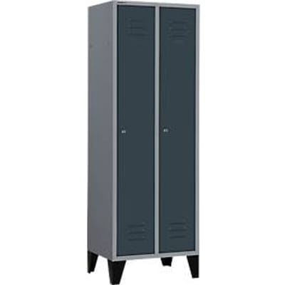 Schäfer Shop  Select Kledinglocker met poten - cilinderslot - licht zilver/antraciet