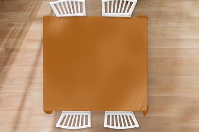 Tafelkleed - Tafellaken - 180x180 cm - Bruin - Aardetint - Effen kleur - Binnen en Buiten
