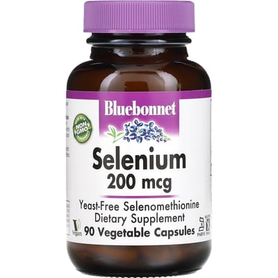 Bluebonnet Nutrition, Selenium, Selenomethionine, 200 mcg, 90 Plantaardige Capsules