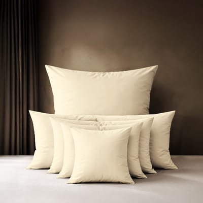 Lavea® Kussenslop 80x80 cm, 1 stuk – Kussenhoes van 100% katoen, zacht en ademend met YKK-ritssluiting, OEKO-TEX gecertificeerd – Crème