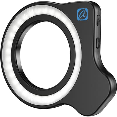 Draagbare Telefoon Macro Lens Ringlicht Telefoonlens Invullicht 3200K/4400K/5600K Kleurtemperatuur 5 zwart