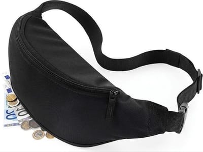 *** Heuptasje - Buideltas - Fanny Pack - Verstelbaar - Telefoonhouder - Universeel - Zwart - Telefoontas - van Heble® ***
