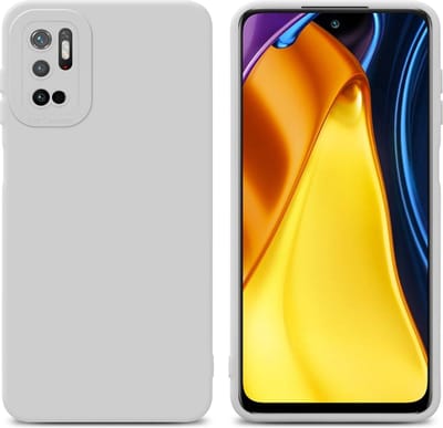 Cadorabo Hoesje geschikt voor Xiaomi RedMi NOTE 10 5G / POCO M3 PRO 5G in FLUID WIT - Beschermhoes gemaakt van flexibel TPU silicone Cover Fluid Case