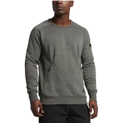 Sweat-shirt Jordan Sport Décontracté Couleur Unie Col Ras du Cou Homme Tops Gris Foncé 802185-355 XXL gray