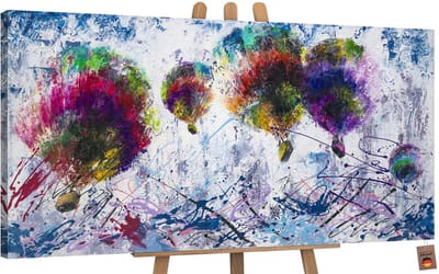 Canvas schilderij groot handgeschilderd vrije vlucht vogels natuur – YS-Art Gallery – Luxe wanddecoratie voor woonkamer – Modern schilderij voor slaapkamer en kantoor