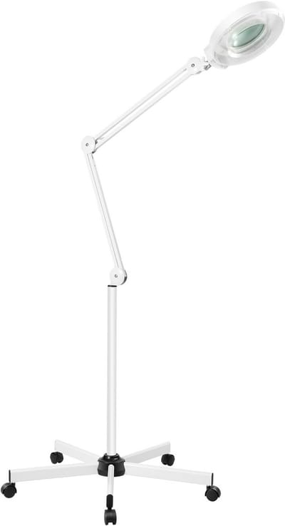 Vergrootlamp met 8X Dioptrie en 120 LED's - Staande Loep met Koud Licht voor Cosmetica en Werk