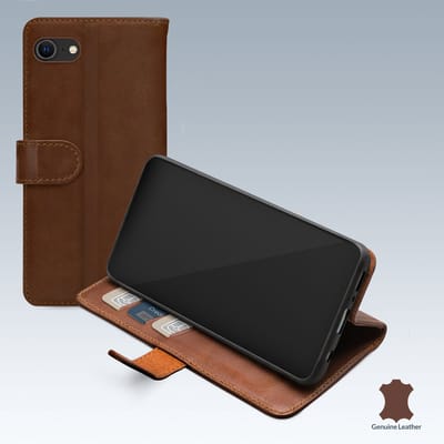 Mobilize Telefoonhoesje geschikt voor Apple iPhone 6 Hoesje Echt Leer | Mobilize Wallet Bookcase Portemonnee | Pasjeshouder voor 3 Pasjes | Telefoonhoesje voor Pinpas / OV Kaart / Rijbewijs - Bruin