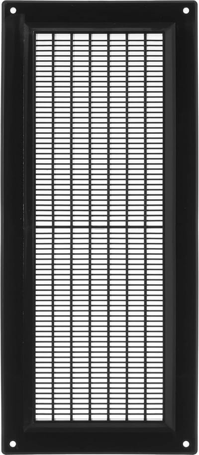 Zwart kunststof ventilatierooster 130x300mm - Afvoerlucht en toevoerrooster