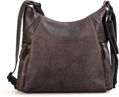 Leren Rugzak / Schoudertas / Crossbodytas - Parker - Mud