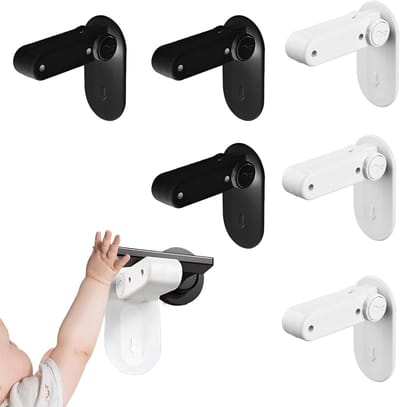 SnelShoppen - Kindveilige Deurbeschermer 6 Stuks - Herbruikbare Deursloten voor Kinderen - Zelfklevende Deurgrepen Veiligheid - Ideaal voor Keuken en