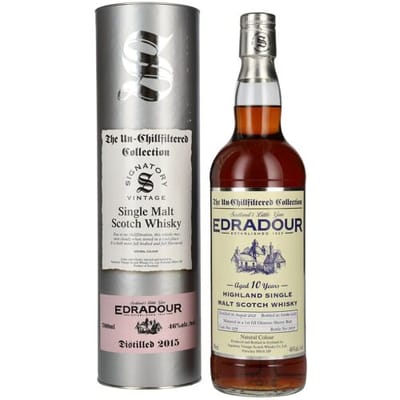 Ondertekenaar Vintage Signatory Vintage Edradour 10 Years Old The Un-Chillfiltered 2015 46% Vol. 0,7l in geschenkverpakking