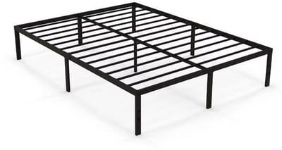 JOYNEXTBUY - Bedframe - Tweepersoonsbedframe - Bedombouw - Slaapframe - Bedfundering - Metaal - max. 480kg - 160cm x 200cm - Zwart